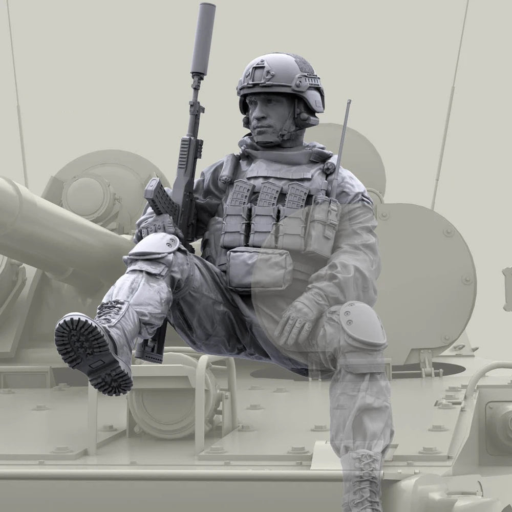 1/35 Modern Russian Commander, Resin Model Figure Kit, Unassembled and Unpainted