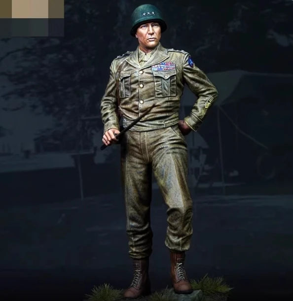 1/16 WWII US Army Officer General Patton, Resin Model Figure Kit, Unassembled and Unpainted