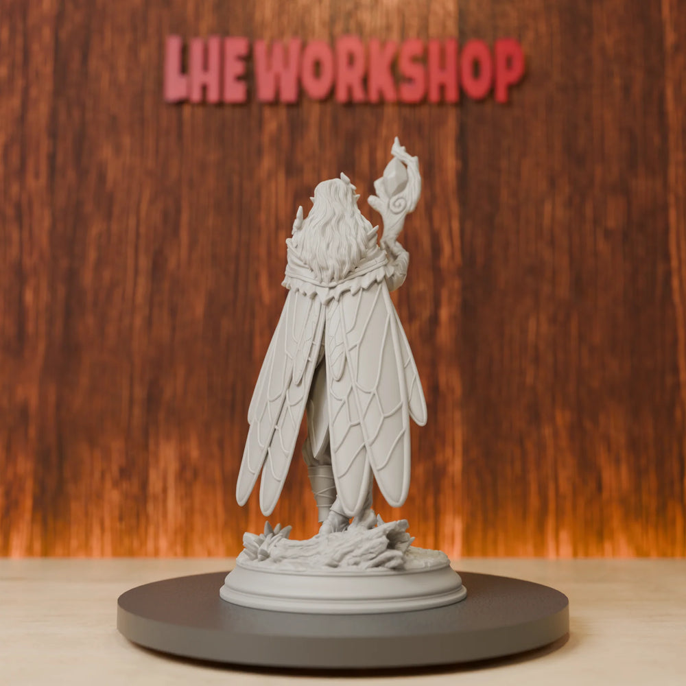 28mm Elf Druid, Resin Model Figure Kit, Fantasy Theme, Unassembled and Unpainted