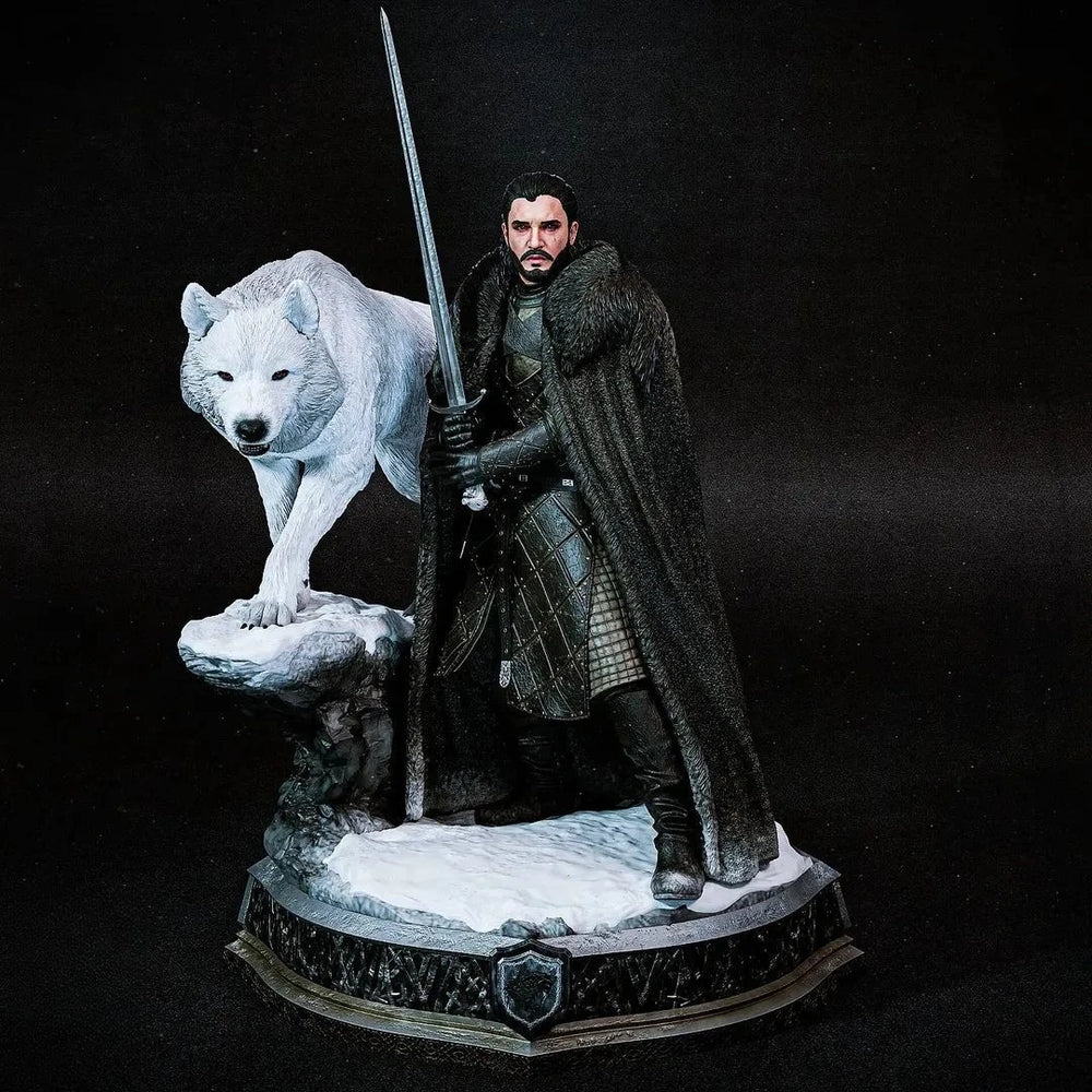 Snow Wolf Warrior, 2 Figures, Resin Model Figure Kit, Fantasy Theme, Unassembled and Unpainted