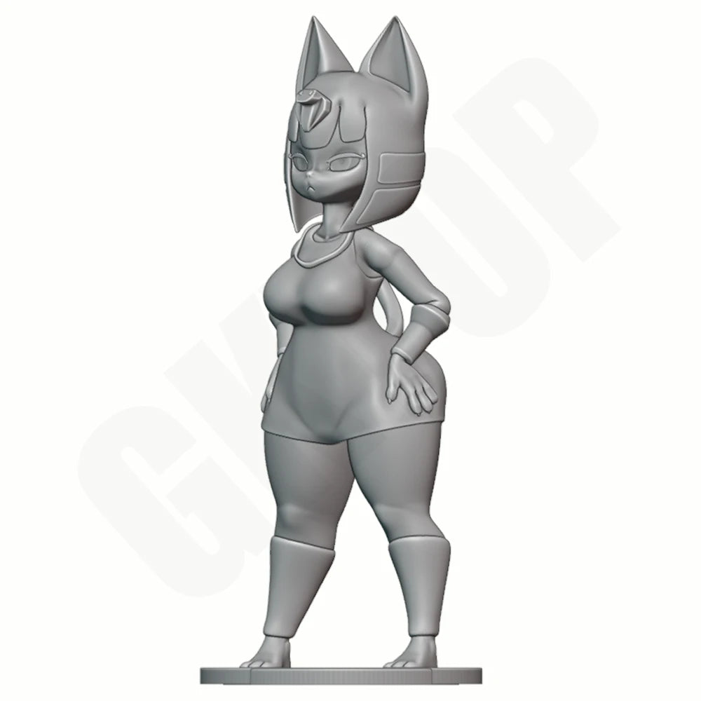 1/24 Cyber Fox Girl, Resin Model Figure Kit, Fantasy Theme, Unassembled and Unpainted