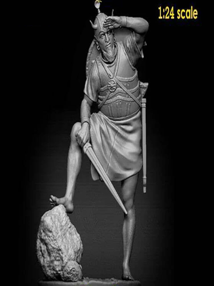 1/24 Ancient Roman Legionnaire with Raised Spear, Resin Model Figure Kit, Unassembled and Unpainted