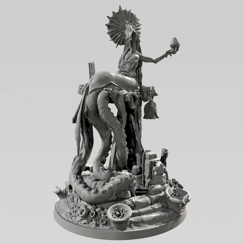 90mm Mythical Ghost Mother, Resin Model Figure Kit, Mythology Theme, Unassembled and Unpainted