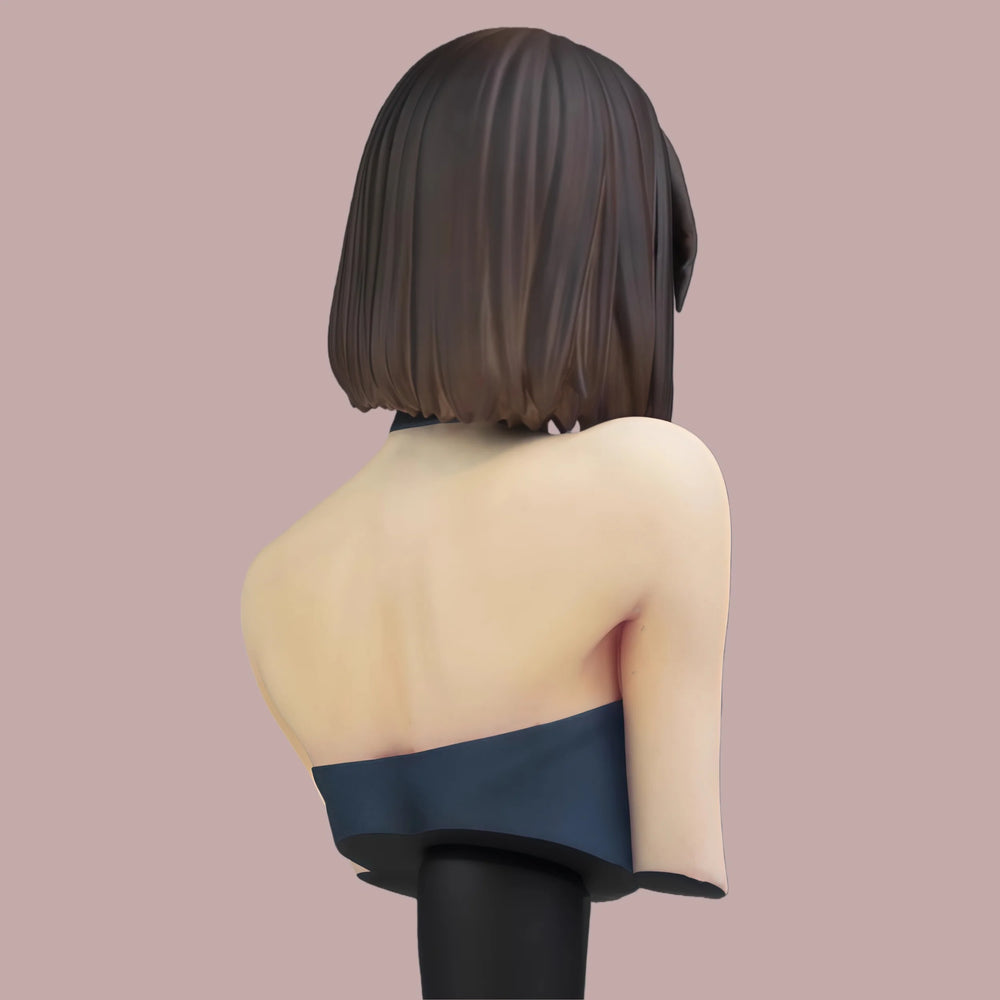 1/6 Short-Haired Female Beauty, Resin Model Bust Kit, Unassembled and Unpainted
