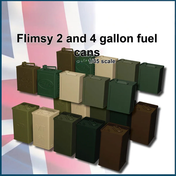 1/35 WWII Fuel Containers, Resin Model Accessory Kit, Unpainted