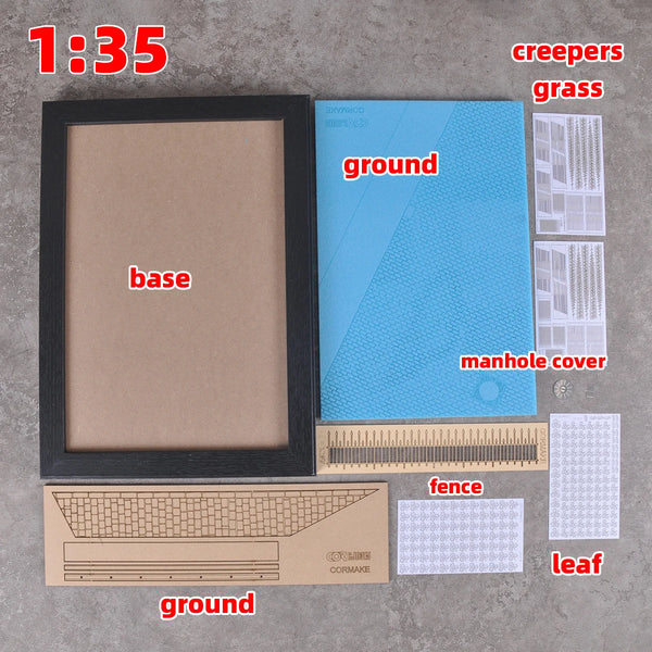 1/35 Landscape Base, Resin Model Terrain Kit, Historical Theme, Unpainted