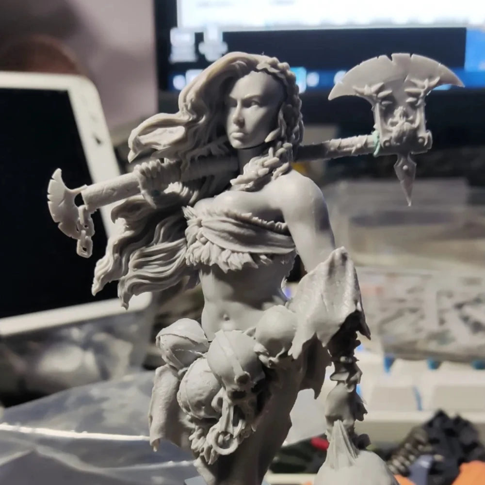 1/12 Female Hunter, Resin Model Bust Kit, Fantasy Theme, Unassembled and Unpainted