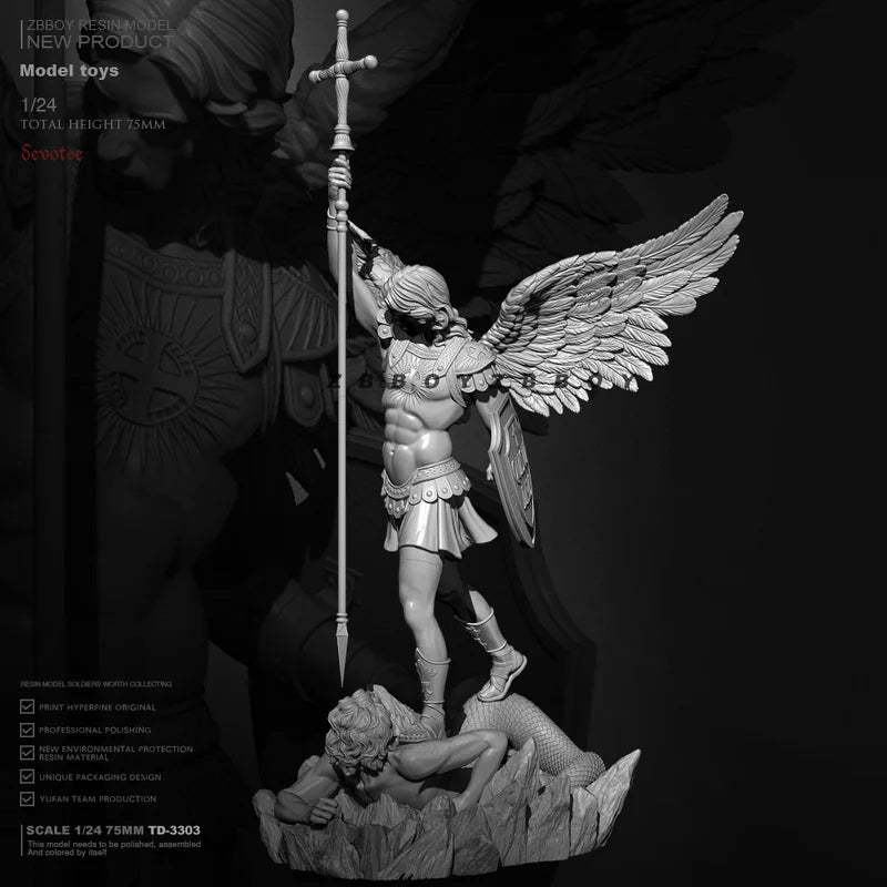 1/24 Winged Saint, Resin Model Figure Kit, Mythology Theme, Unassembled and Unpainted