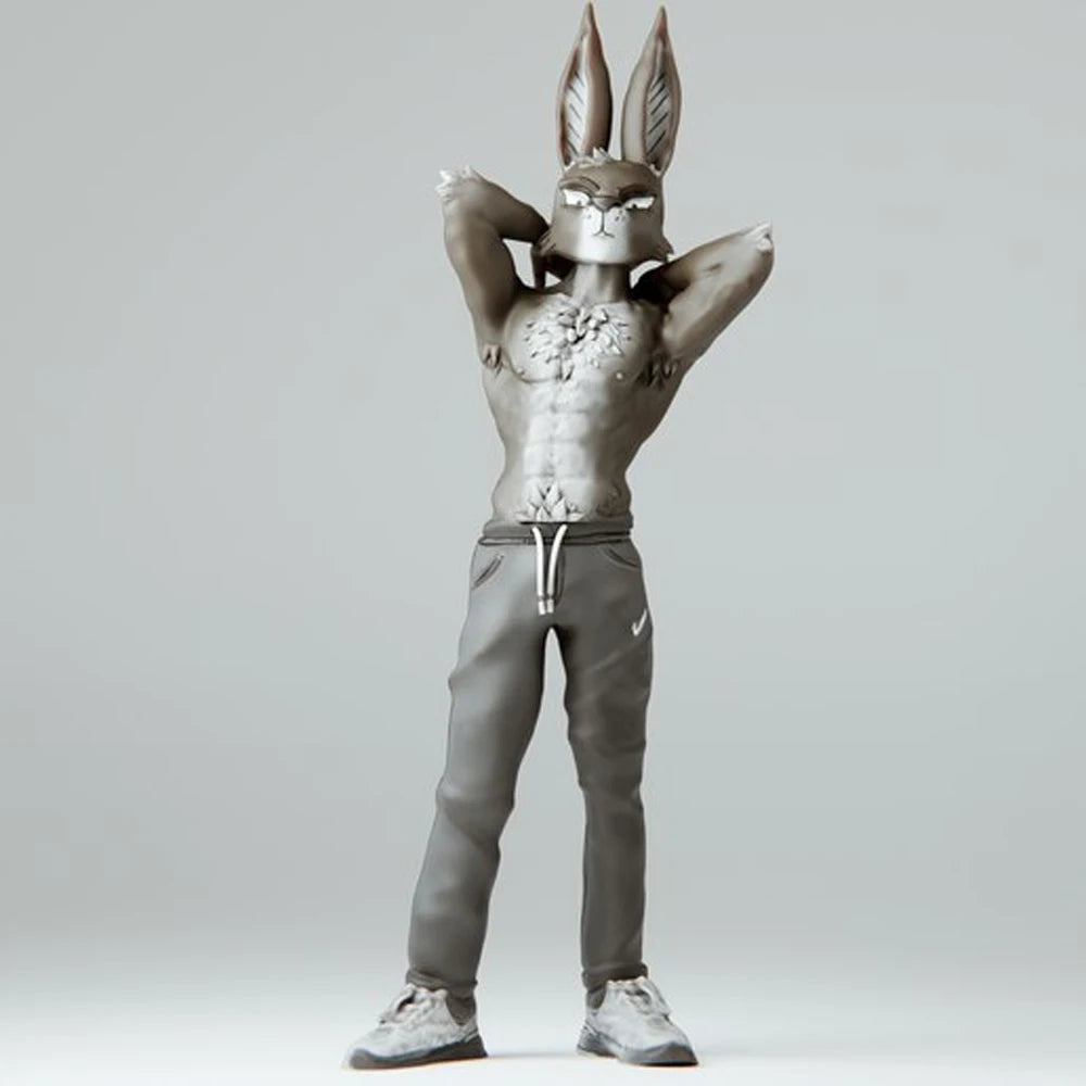 1/24 Anthropomorphic Rabbit, Resin Model Figure Kit, Unassembled and Unpainted