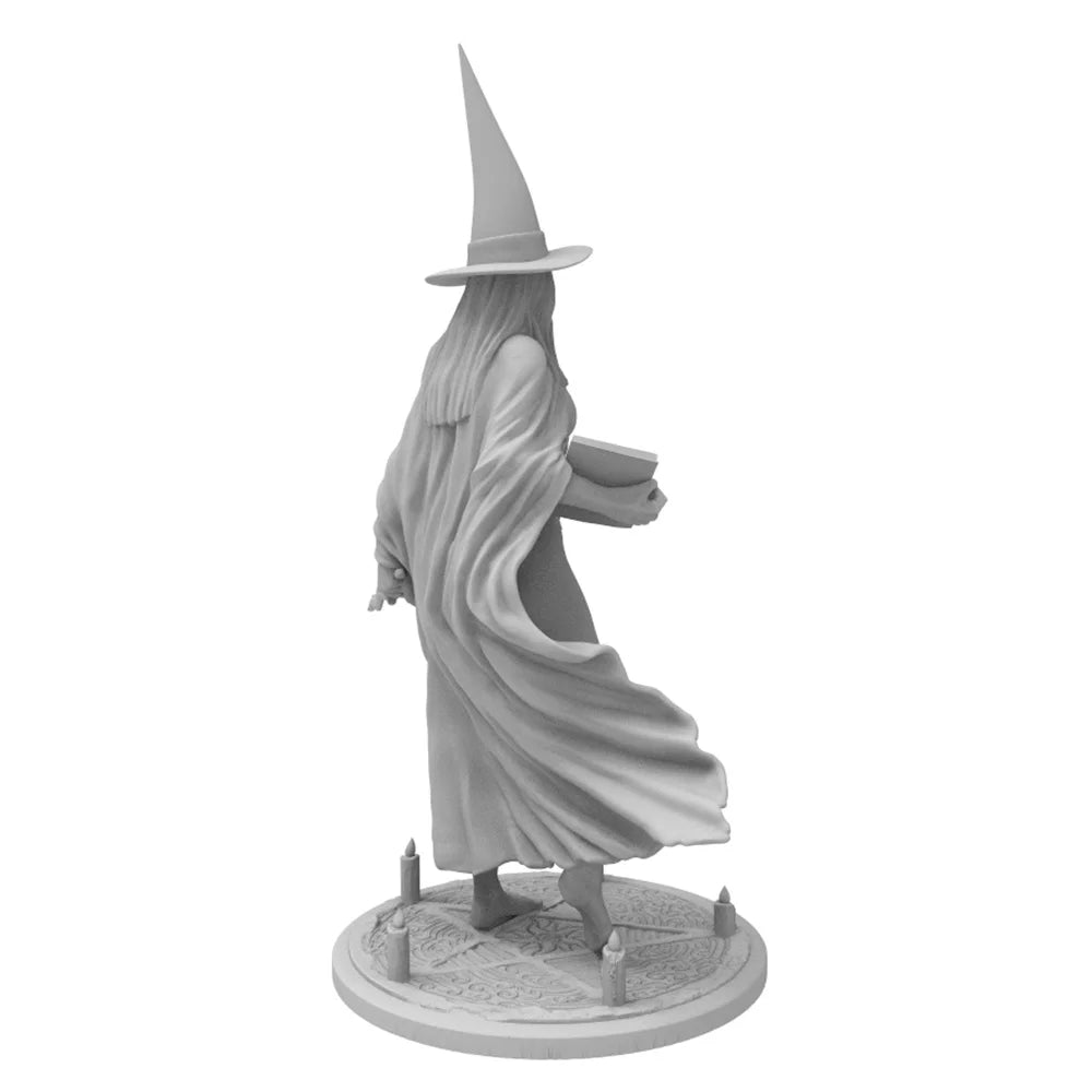 1/24 Witch Sorceress, Resin Model Figure Kit, Fantasy Theme, Unassembled and Unpainted