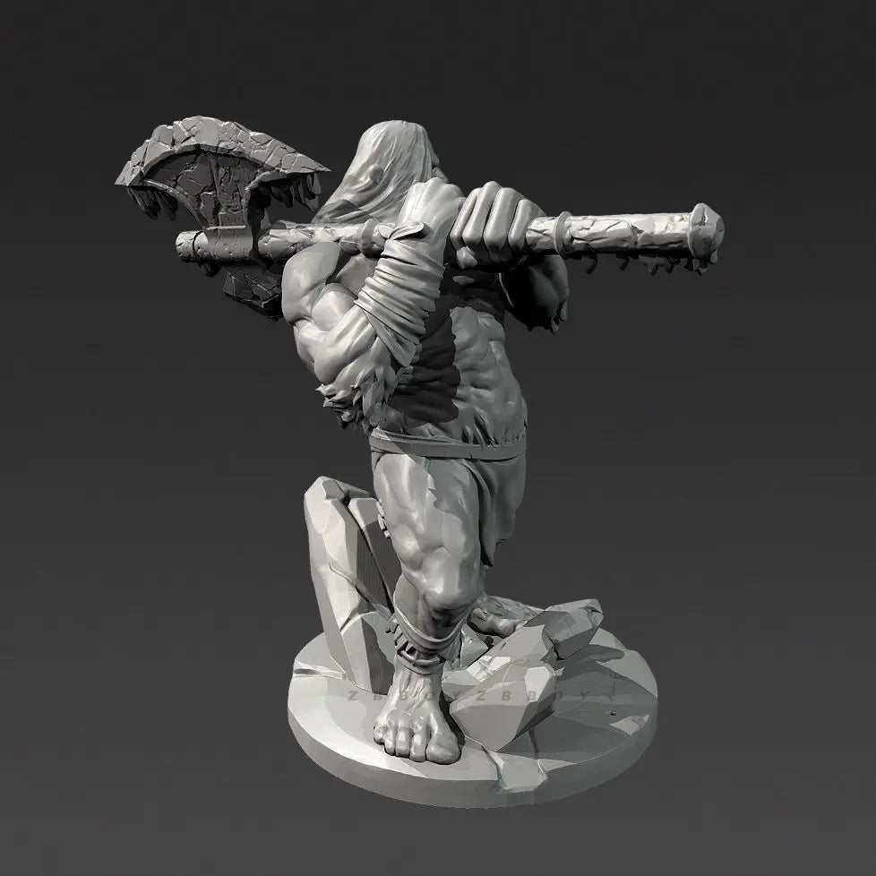 50mm Barbarian Warrior, 3 Figures, Resin Model Figure Kit, Fantasy Theme, Unassembled and Unpainted