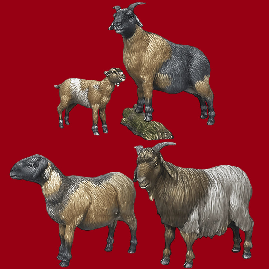 Goat Herd Set 1/35 Scale Resin Miniature Figures Kit - resin model view 3