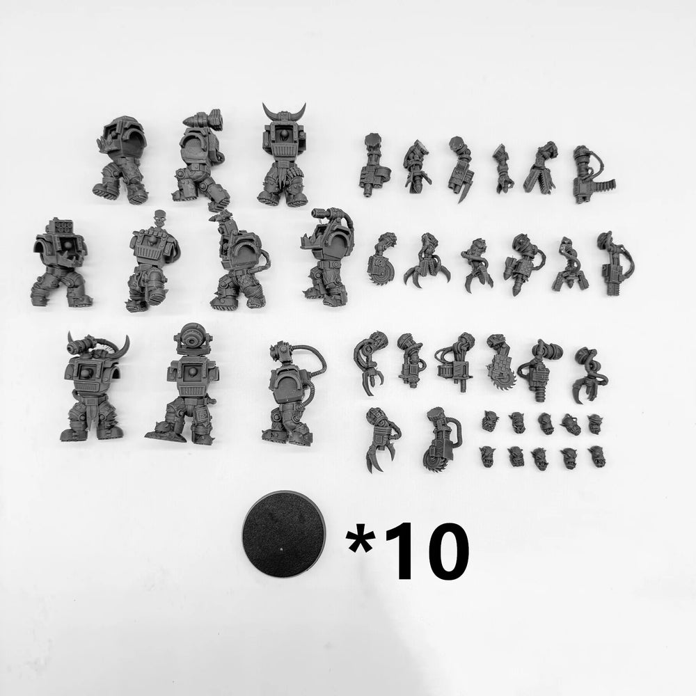 Grimdark Steelbrutes, 14 Figures, Resin Model Figure Kit, Sci-Fi Theme, Unassembled and Unpainted