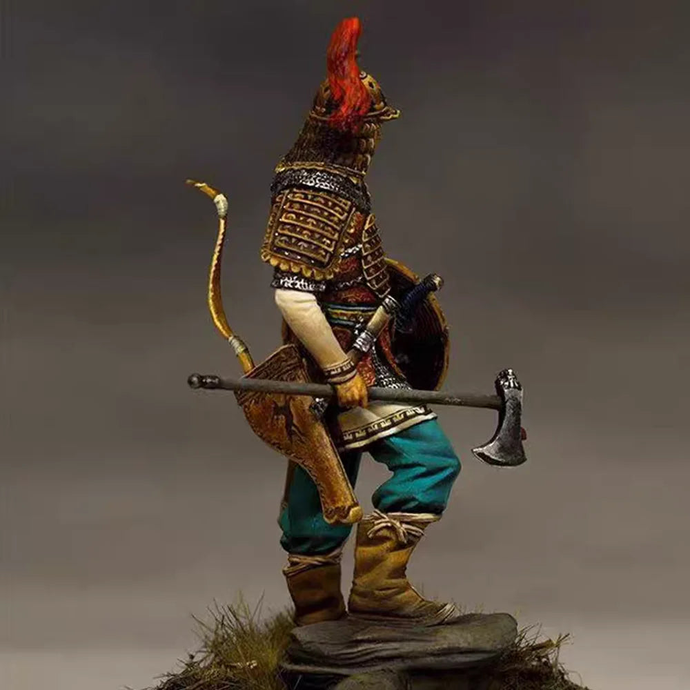 Medieval Mongolian Warrior, Resin Model Figure Kit, Unassembled and Unpainted