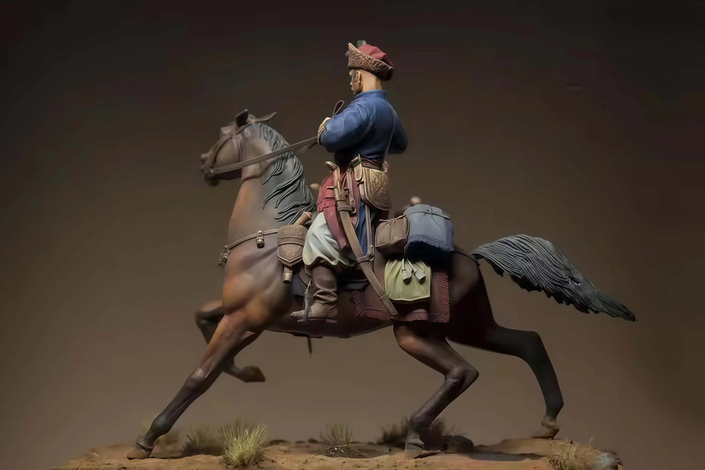 1/24 Napoleonic Fantasy Knight Cavalry, 3 Figures, Resin Model Figure Kit, Unassembled and Unpainted
