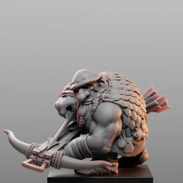 60mm Medieval Fantasy Dwarf Archer, Resin Model Figure Kit, Unassembled and Unpainted