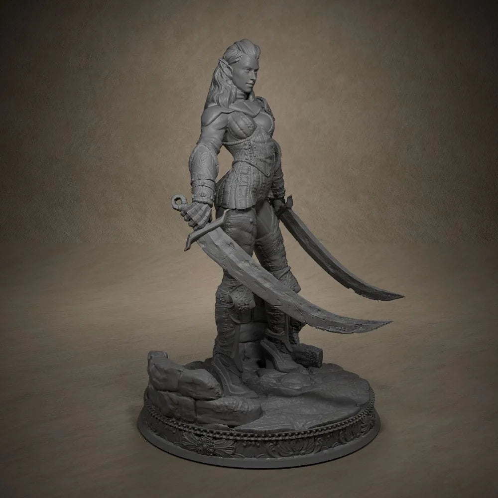 80mm Modern Female Soldier/Spy in Tactical Gear, Resin Model Figure Kit, Unassembled and Unpainted