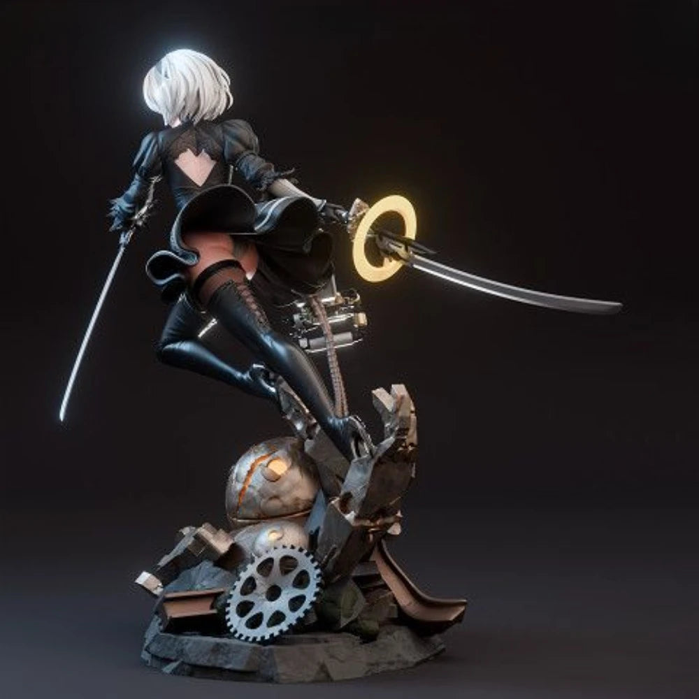 YoRHa Android Soldier, Resin Model Figure Kit, Anime Theme, Unassembled and Unpainted