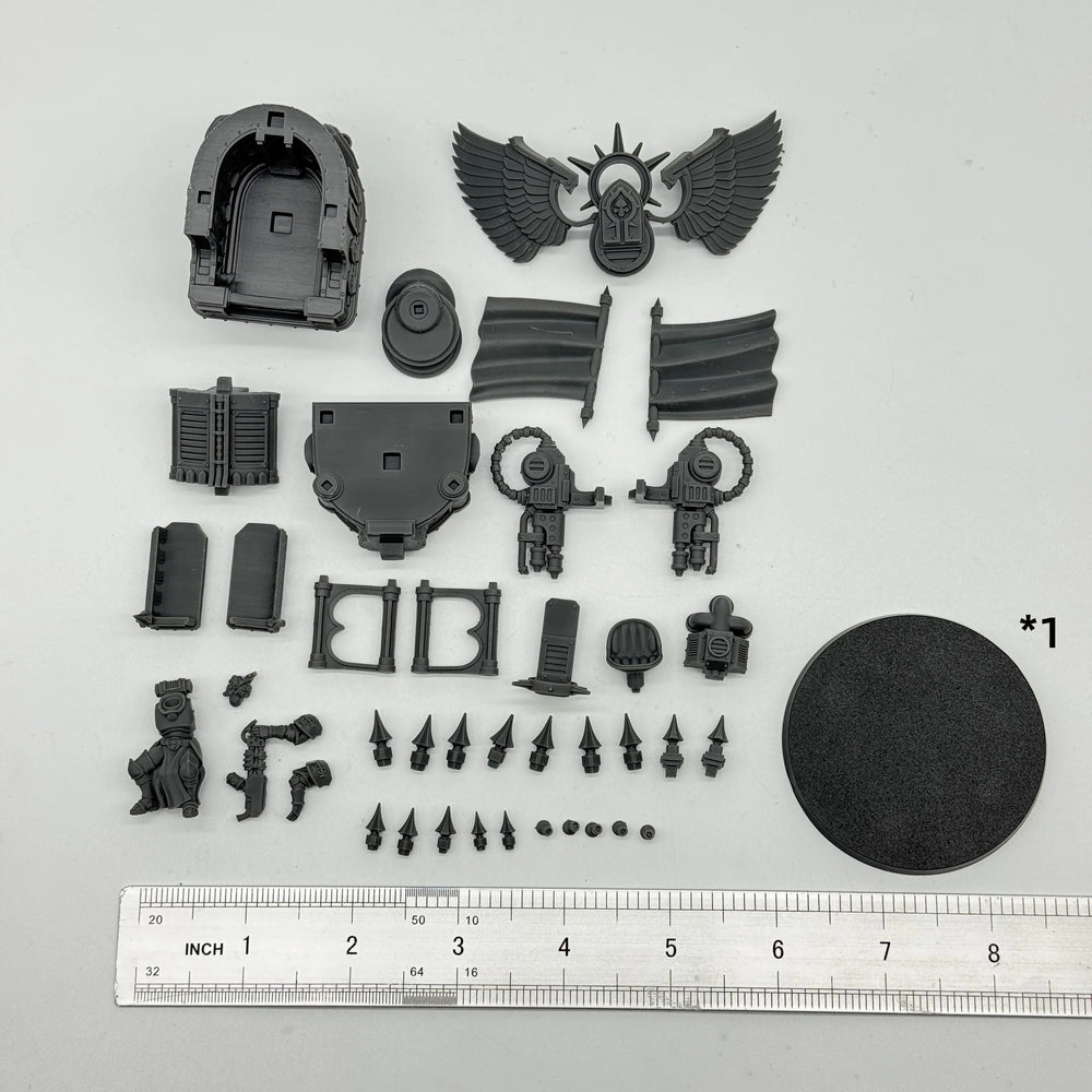 28mm Vodalites Flying Throne, 6 Figures, Resin Model Figure Kit, Fantasy Theme, Unassembled and Unpainted
