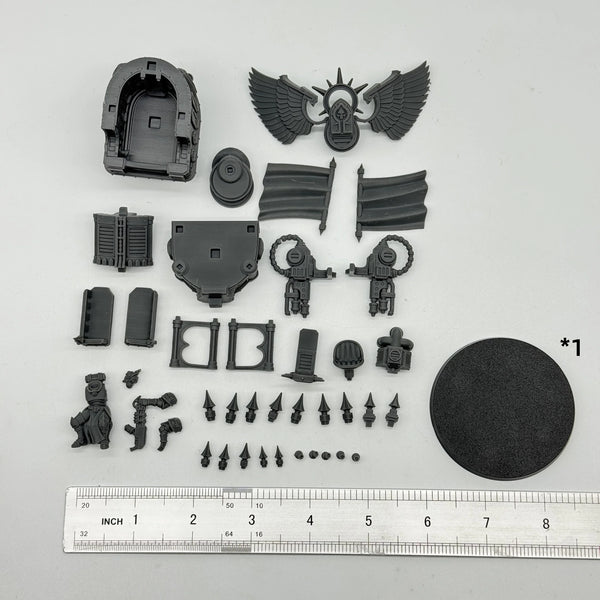 28mm Vodalites Flying Throne, 6 Figures, Resin Model Figure Kit, Fantasy Theme, Unassembled and Unpainted