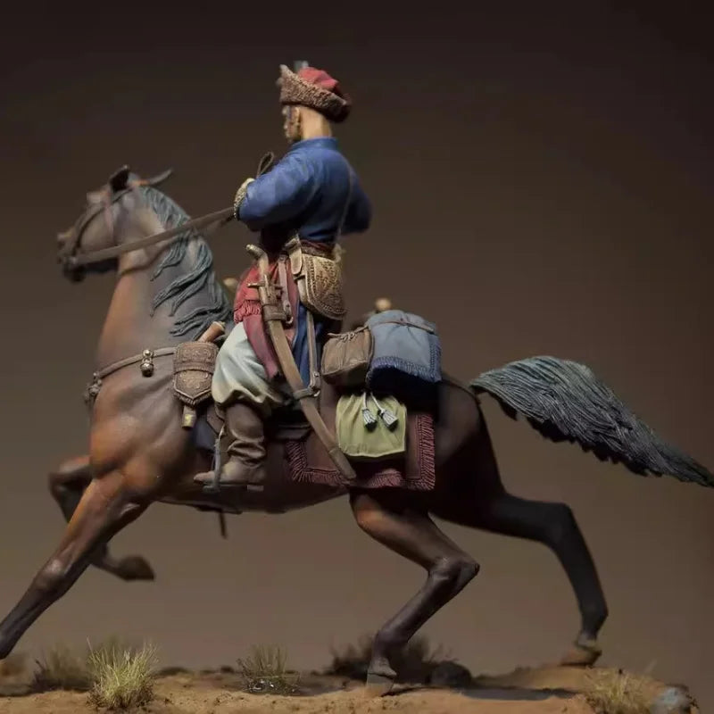 1/24 Napoleonic Winged Cavalry Officer, Resin Model Figure Kit, Unassembled and Unpainted