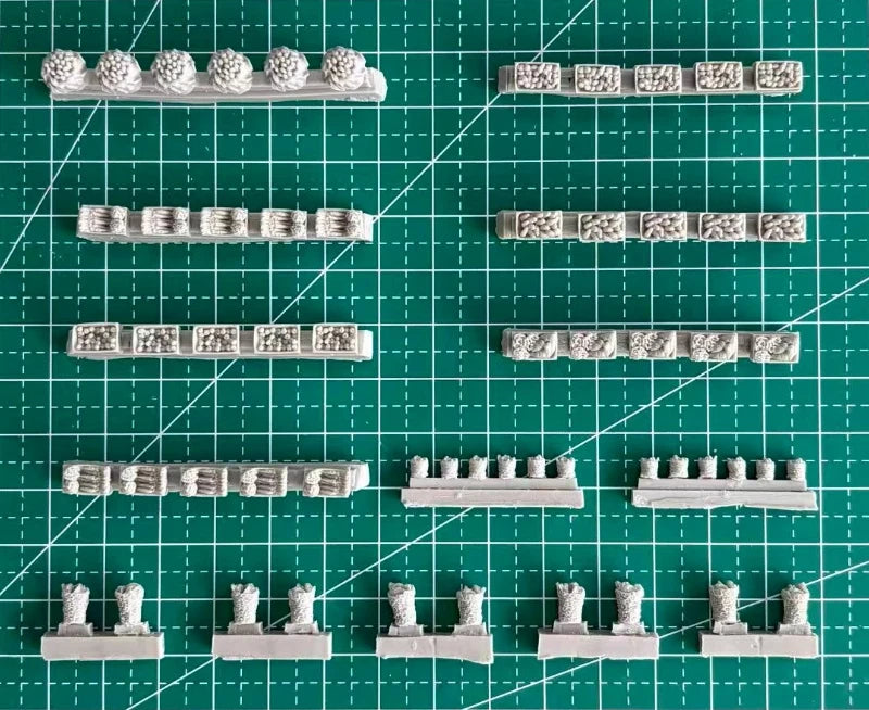 1/72 WWII Food Supplies & Storage, Resin Model Accessory Kit, Unpainted