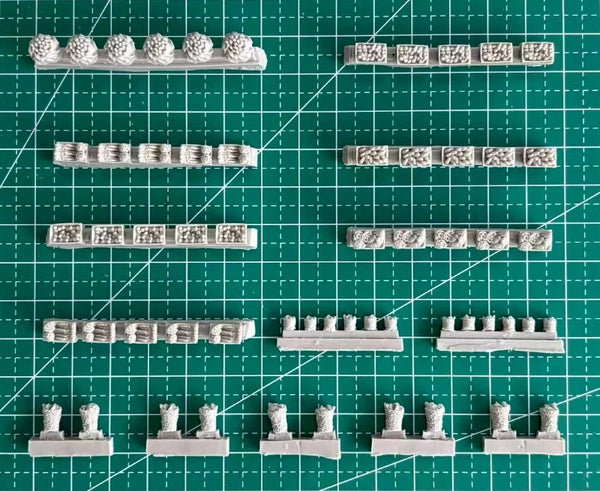 1/72 WWII Food Supplies & Storage, Resin Model Accessory Kit, Unpainted