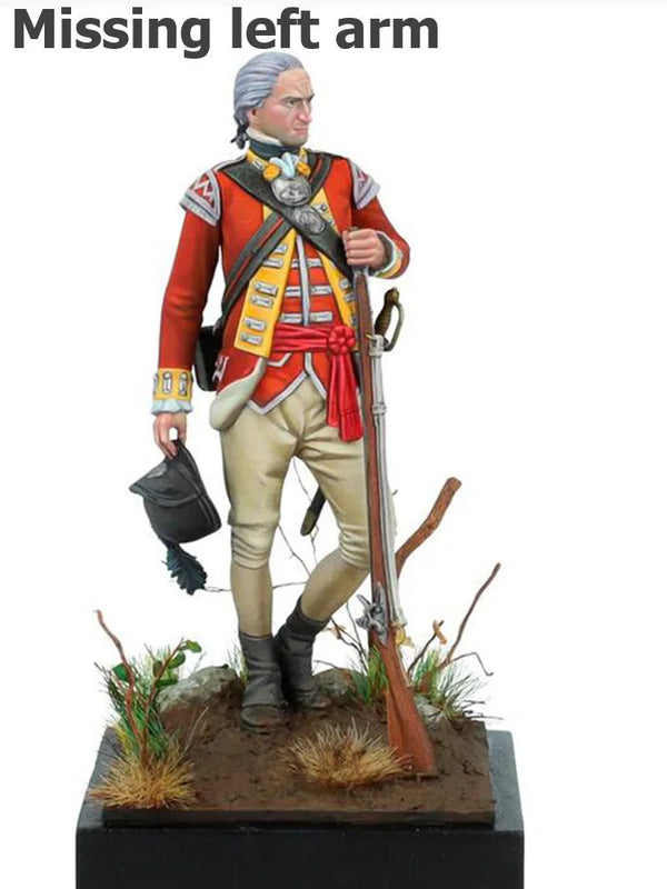 1/24 Napoleonic British Redcoat Officer, Resin Model Figure Kit, Unassembled and Unpainted