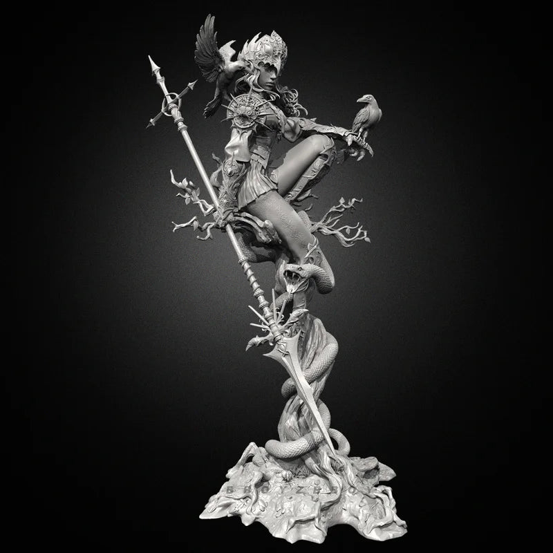 150mm Dragon Queen, Resin Model Figure Kit, Fantasy Theme, Unassembled and Unpainted