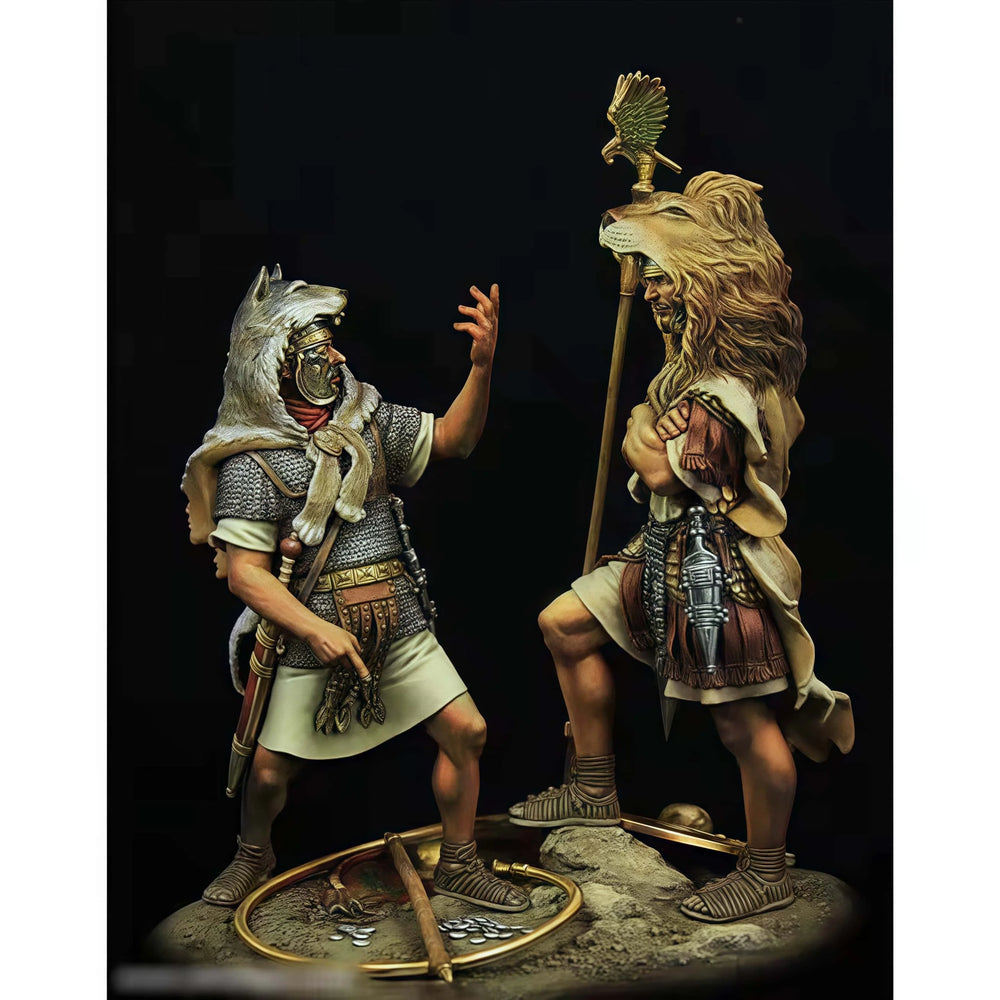 1/24 Ancient Roman Warriors, 2 Figures, Resin Model Figure Kit, Unassembled and Unpainted