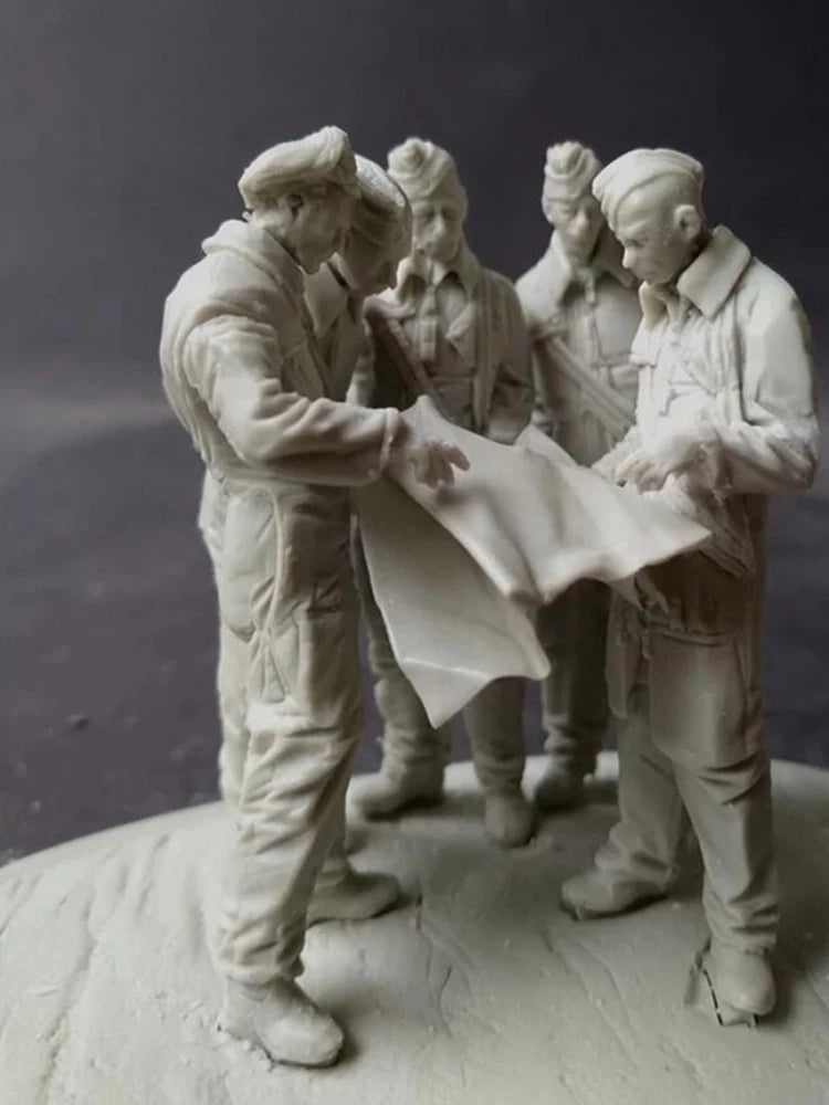 1/32 Modern Military Crew, 5 Figures, Resin Model Figure Kit, Unassembled and Unpainted