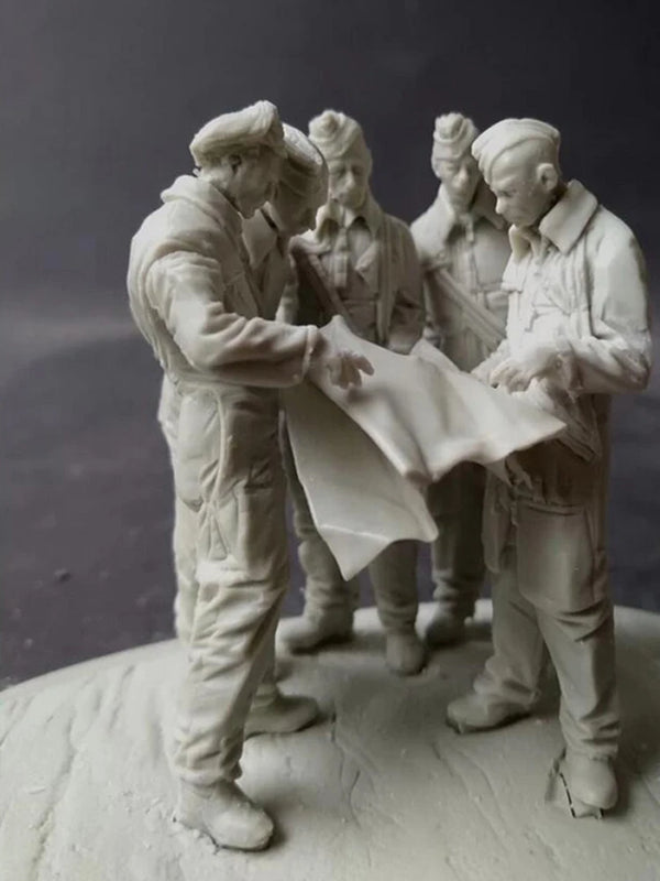 1/32 Modern Military Crew, 5 Figures, Resin Model Figure Kit, Unassembled and Unpainted