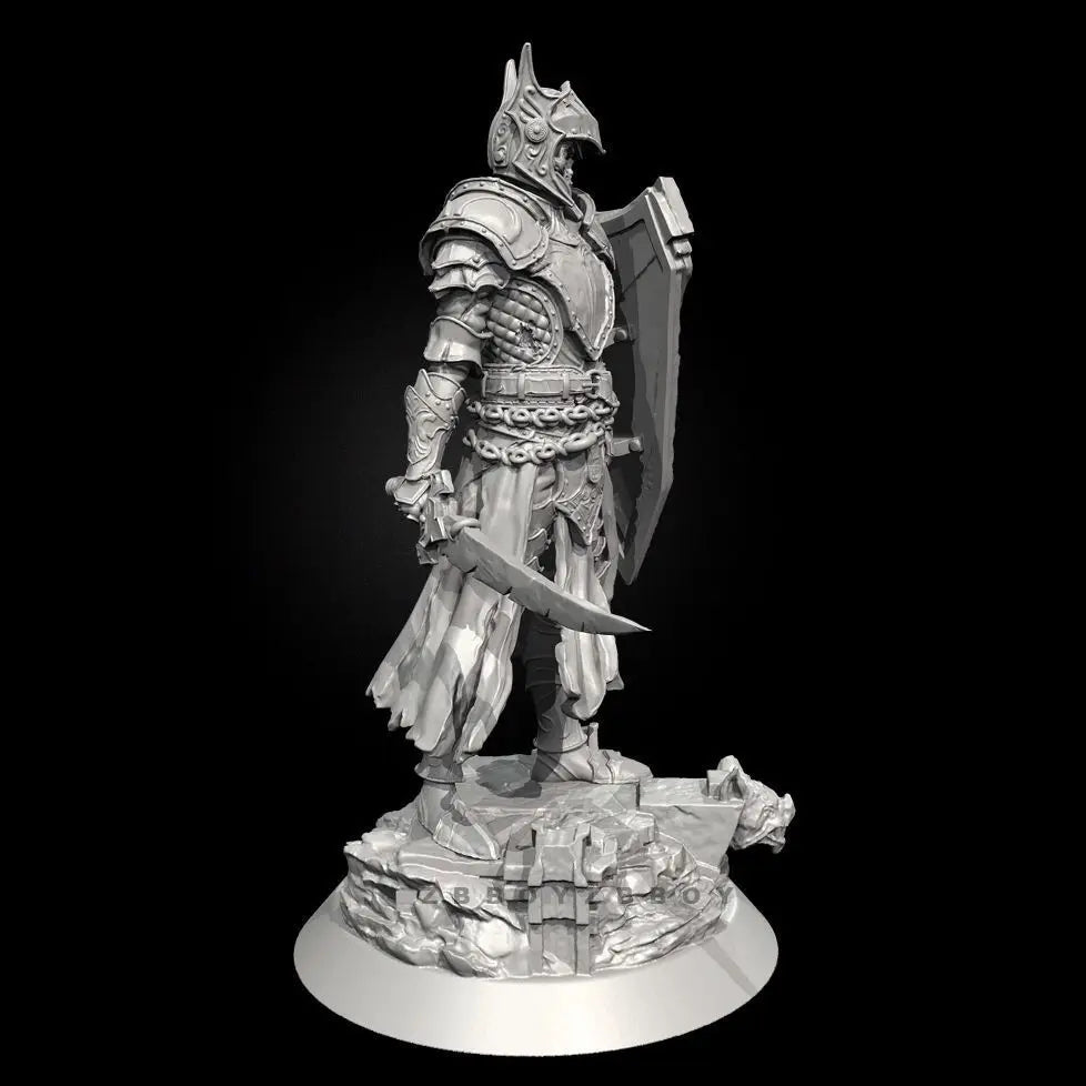 50mm Medieval Undead Knight, Resin Model Figure Kit, Unassembled and Unpainted