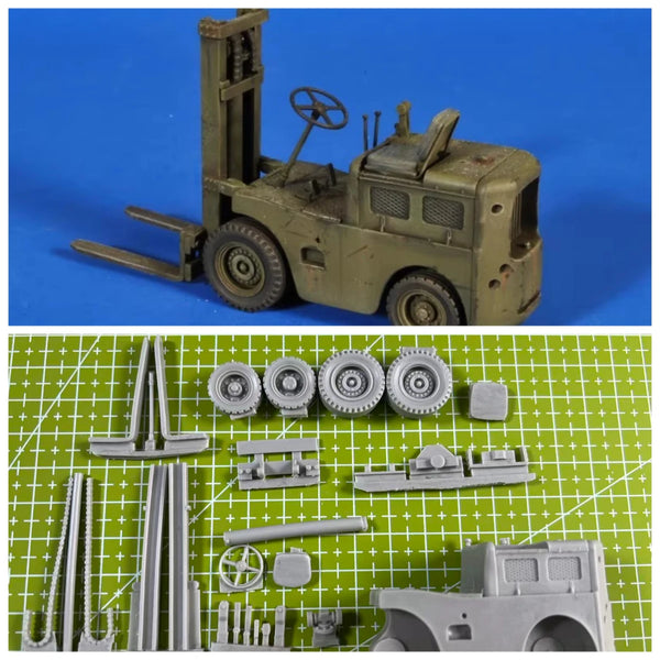 1/35 Military Logistics Forklift, Resin Model Vehicle Kit, Military Theme, Unassembled and Unpainted