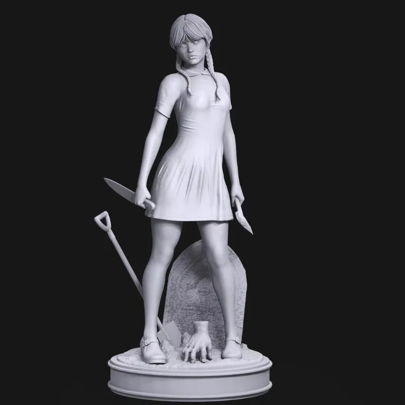 1/24 Gothic Anime Character, Resin Model Figure Kit, Anime Theme, Unassembled and Unpainted