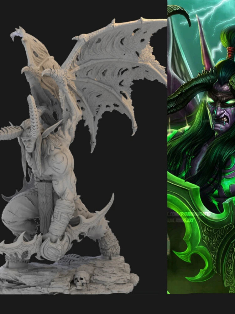 1/24 Demon Hunter Warrior, Resin Model Figure Kit, Fantasy Theme, Unassembled and Unpainted
