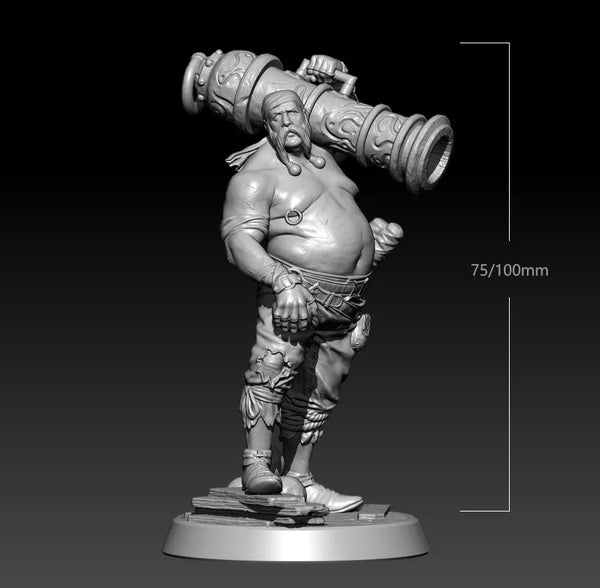 1/18 Hercules Gunner, Resin Model Figure Kit, Fantasy Theme, Unassembled and Unpainted