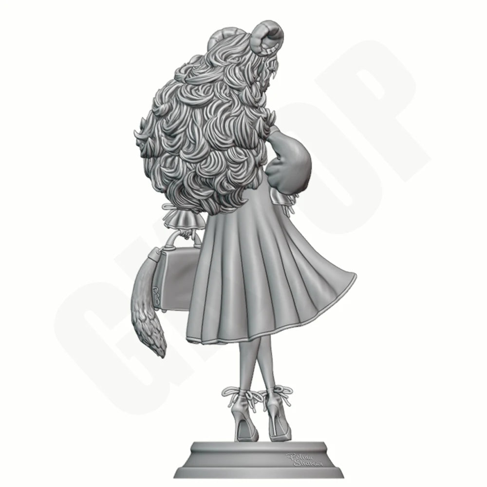 Dark Fantasy Horned Demon, Resin Model Figure Kit, Fantasy Theme, Unassembled and Unpainted