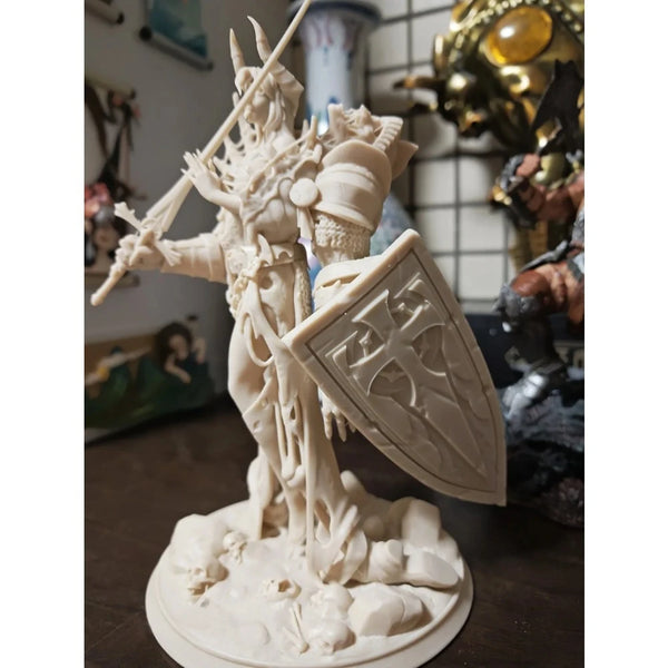 105mm Medieval Demon Warrior with Scythe, Resin Model Figure Kit, Unassembled and Unpainted
