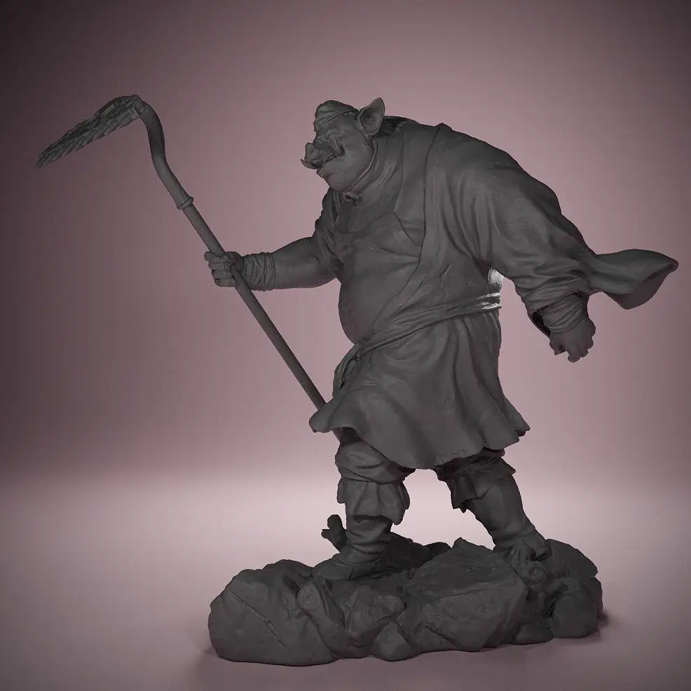 1/72 Pig Warrior, Resin Model Figure Kit, Fantasy Theme, Unassembled and Unpainted