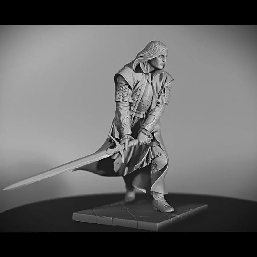 1/24 Warrior in Coat, Resin Model Figure Kit, Fantasy Theme, Unassembled and Unpainted