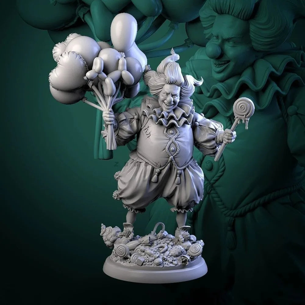 75mm Circus Clown Marionette, Resin Model Figure Kit, Anime Theme, Unassembled and Unpainted