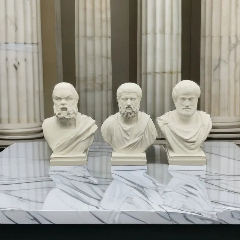 Ancient Greek Philosophers, 3 Figures, Resin Model Bust Kit, Unassembled and Unpainted