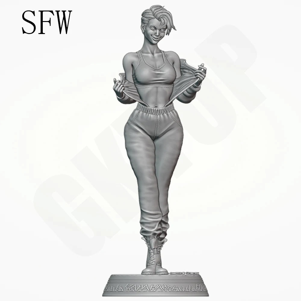 1/24 Female Pinup Clown, Resin Model Figure Kit, Unassembled and Unpainted