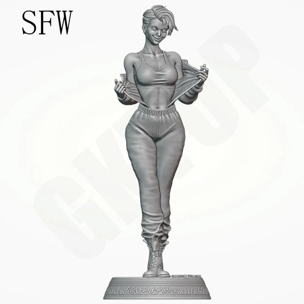 1/24 Female Pinup Clown, Resin Model Figure Kit, Unassembled and Unpainted