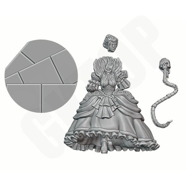 1/24 Gothic Noble Lady, Resin Model Figure Kit, Fantasy Theme, Unassembled and Unpainted