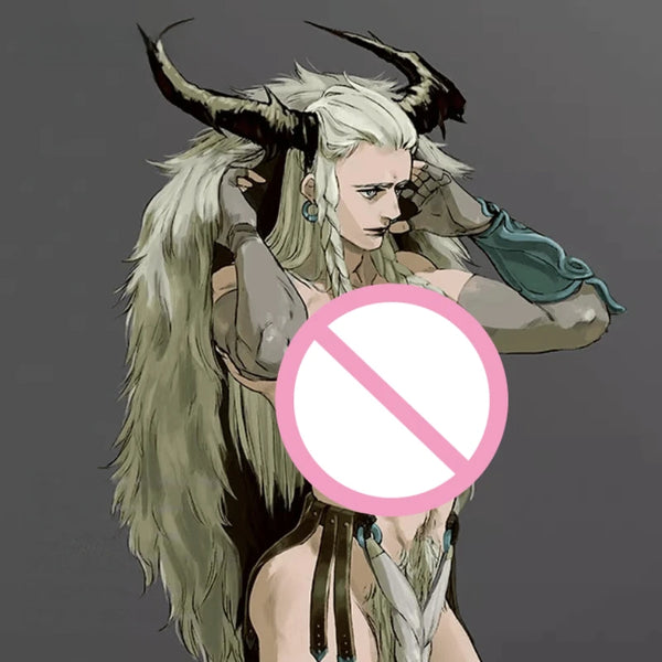 38mm Female Horned Demon Warrior, Resin Model Figure Kit, Fantasy Theme, Unassembled and Unpainted