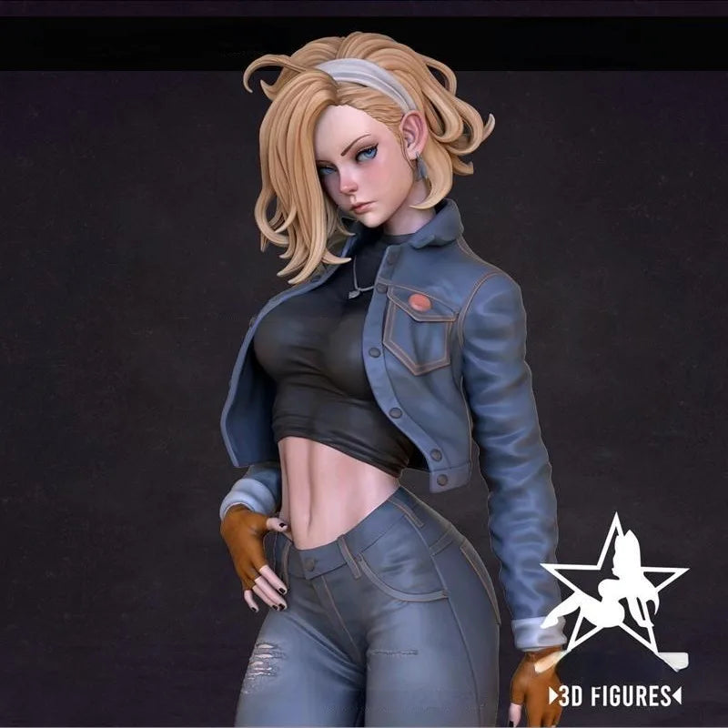 1/24 Denim Girl, Resin Model Figure Kit, Anime Theme, Unassembled and Unpainted