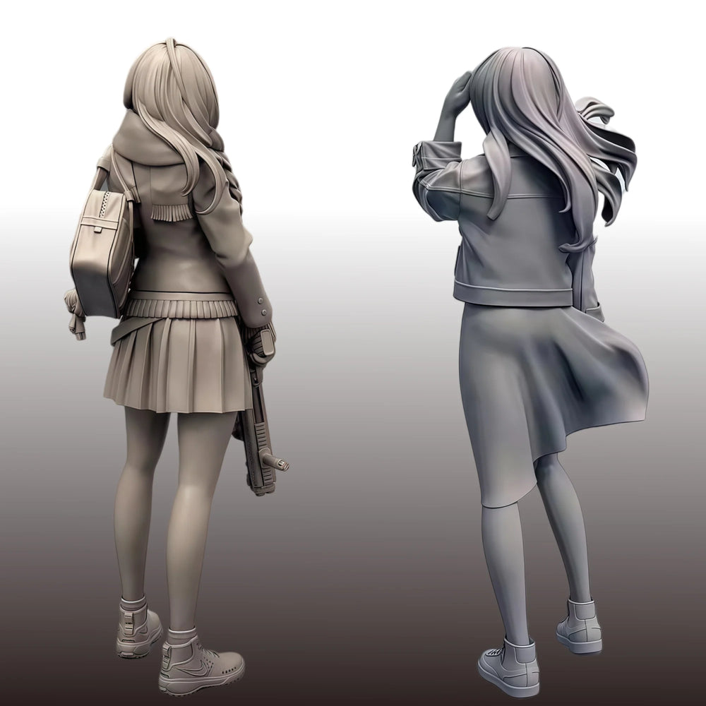 1/16 Modern Anime Female, 6 Figures, Resin Model Figure Kit, Unassembled and Unpainted