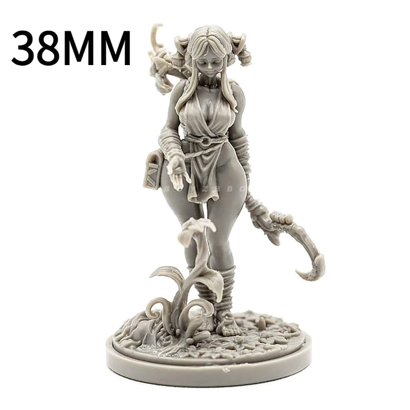 38mm Soldier Girl, Resin Model Figure Kit, Anime Theme, Unassembled and Unpainted